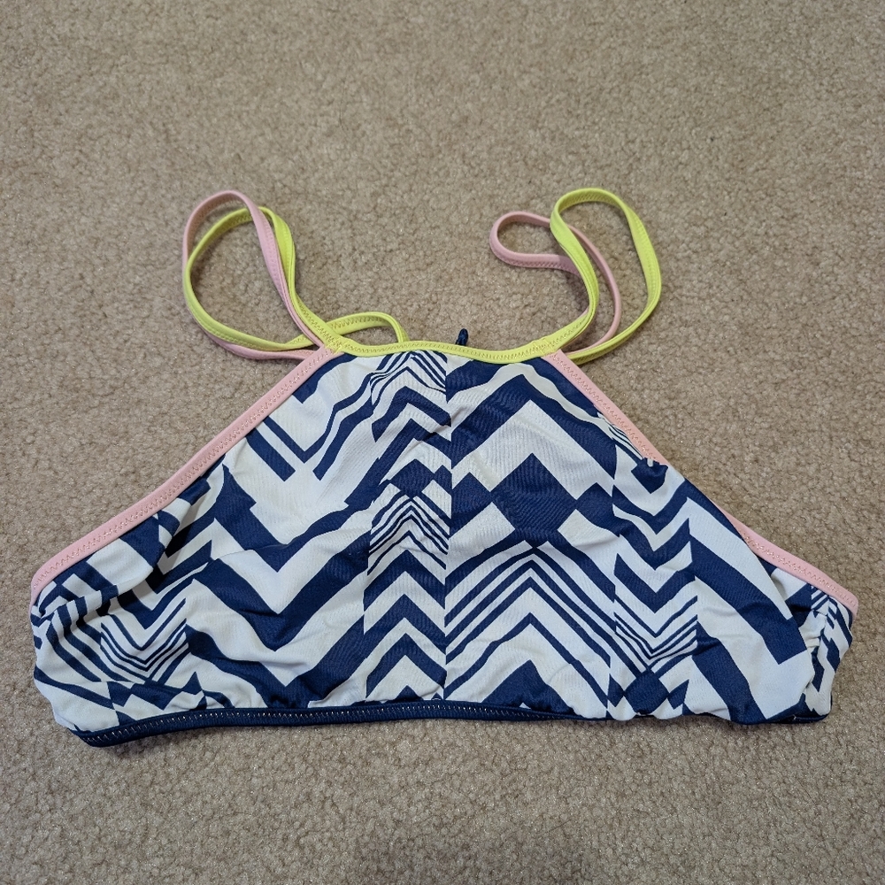 Victoria's Secret Navy and White Bikini Top